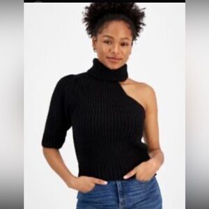 Gap-one shoulder turtleneck sweater